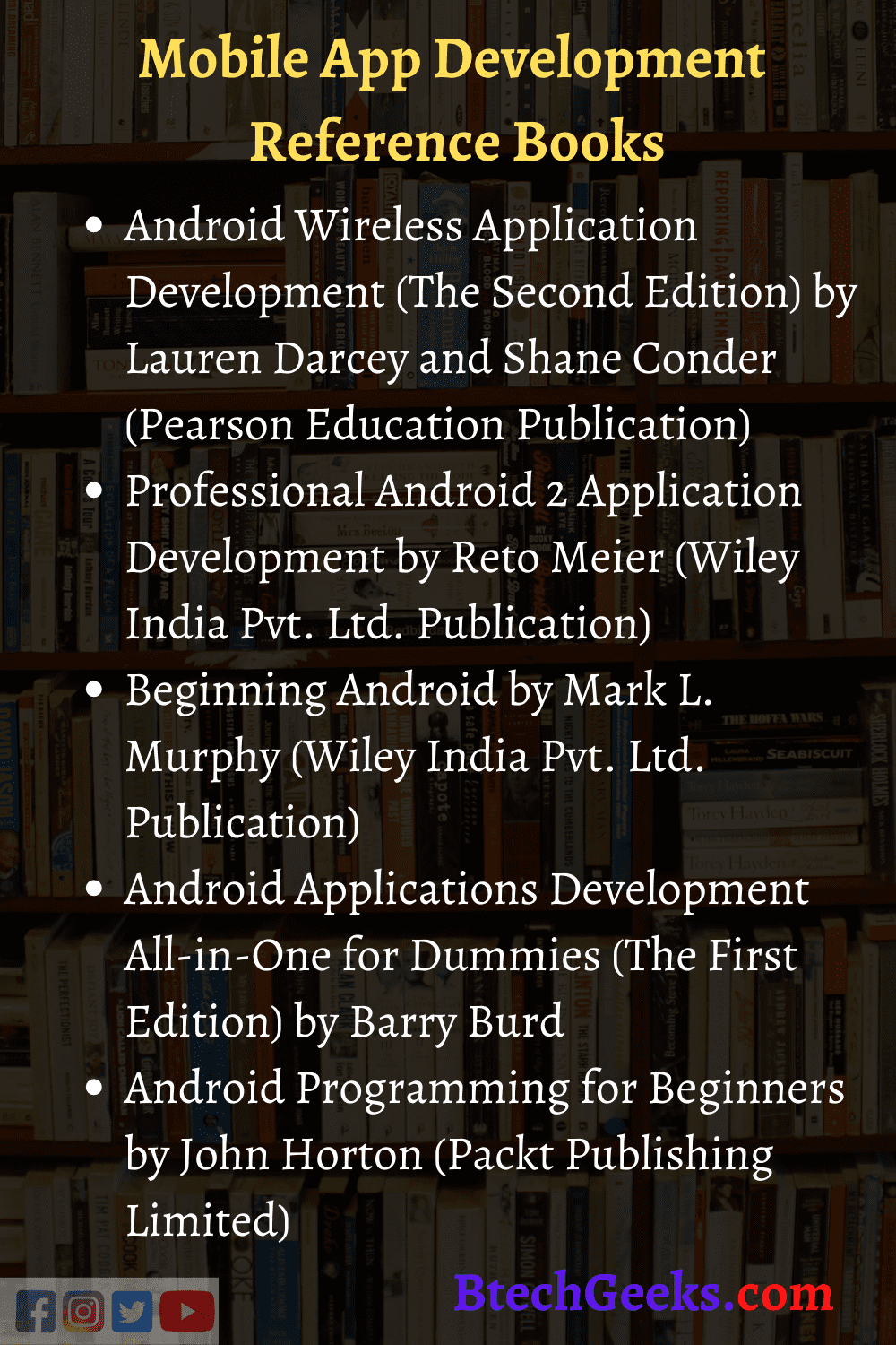 Mobile App Development Reference Books