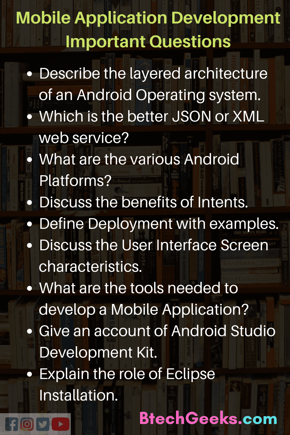 Mobile Application Development Important Questions