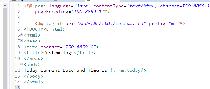 Custom Tags in JSP with Example 3