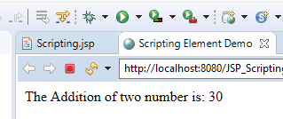 JSP Scripting Elements with Example 6
