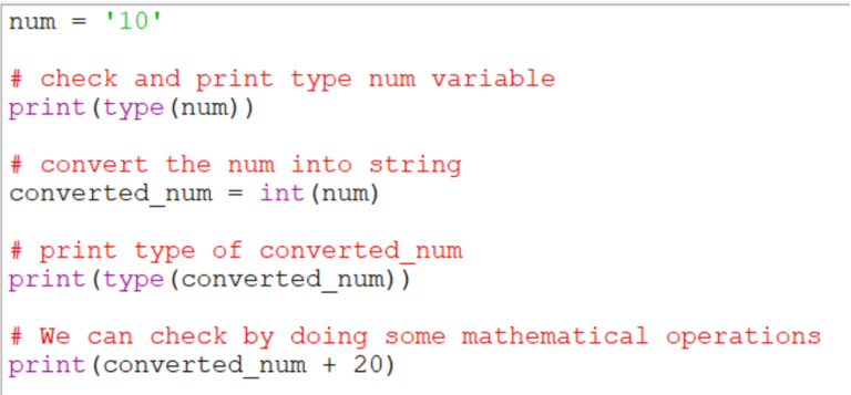 python convert string to integer example