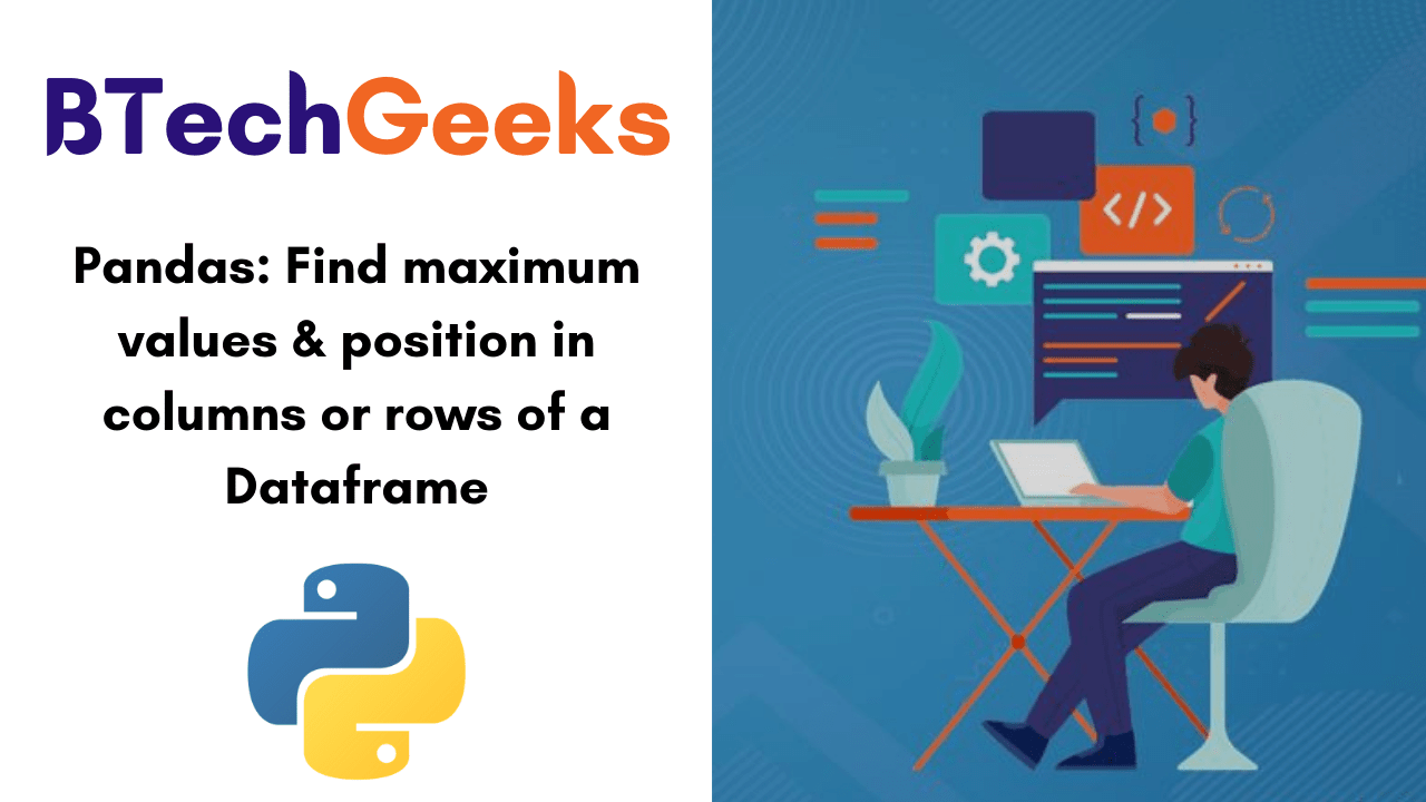 Pandas- Find maximum values & position in columns or rows of a Dataframe