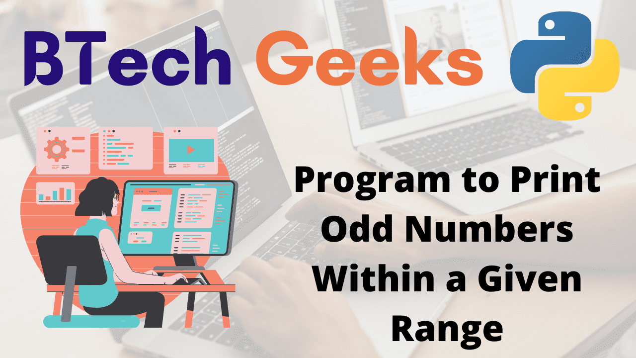 Program to Print Odd Numbers Within a Given Range