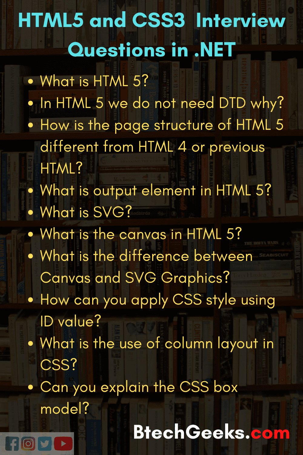HTML 5 and CSS 3 Interview Questions in .NET