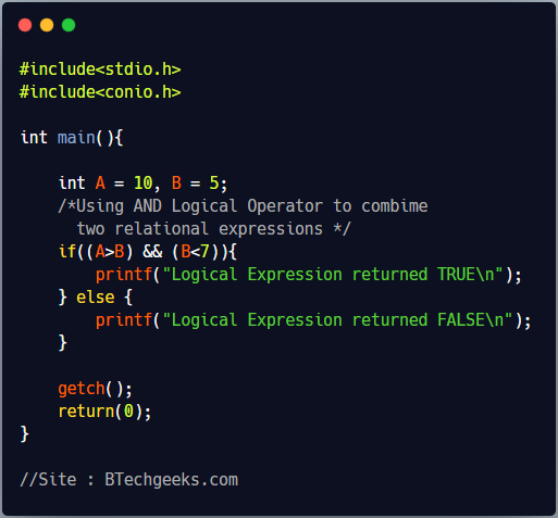 Logical Operators in C Programming