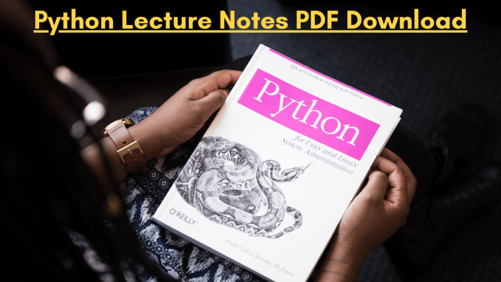 python lecture notes pdf download