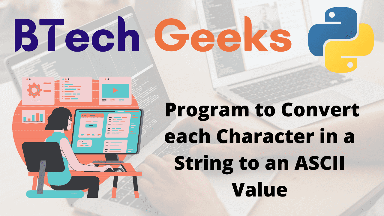 Program to Convert each Character in a String to an ASCII Value