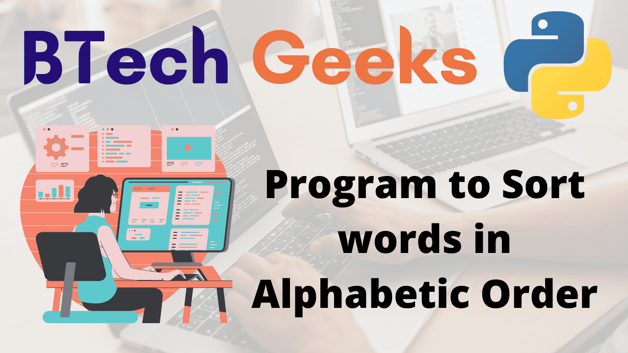 Program to Sort words in Alphabetic Order