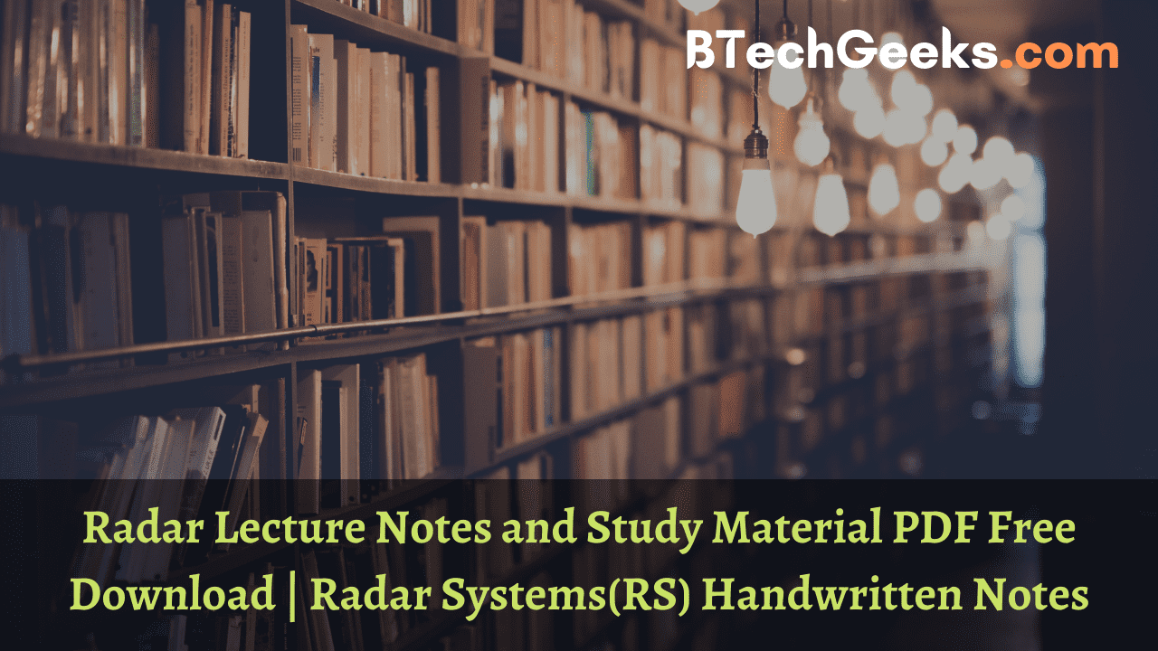 Radar Lecture Notes