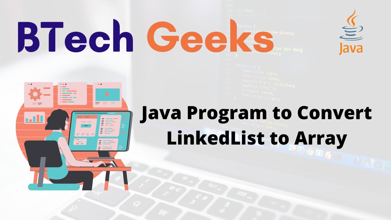 Java Program to Convert LinkedList to Array