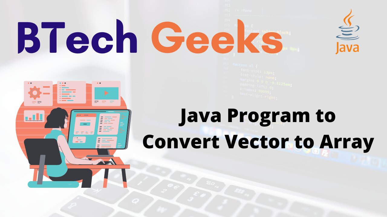 Java Program to Convert Vector to Array