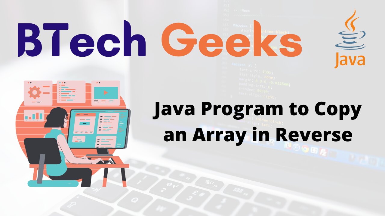 Java Program to Copy an Array in Reverse
