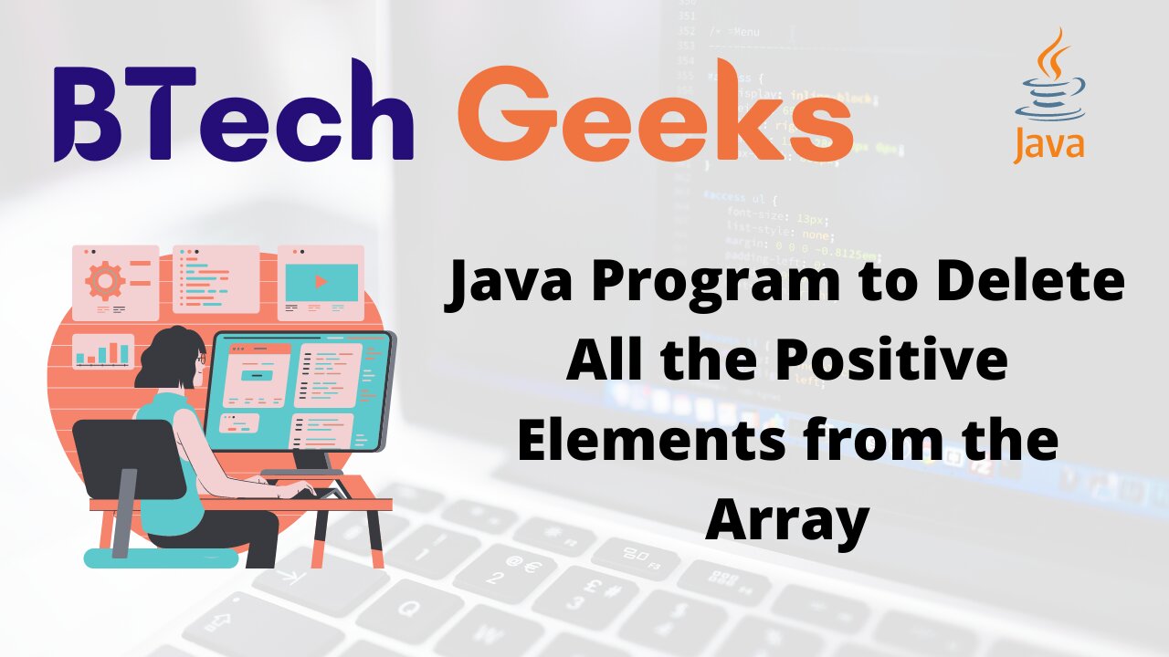 Java Program to Delete All the Positive Elements from the Array