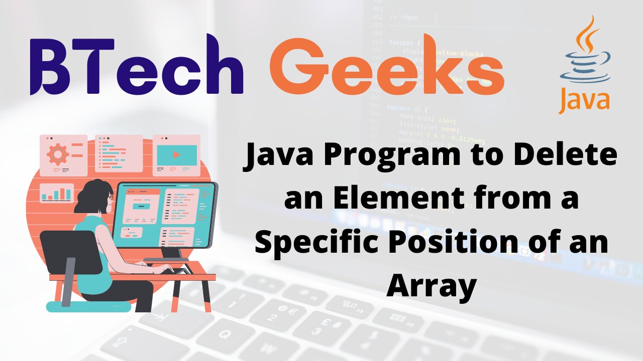Java Program to Delete an Element from a Specific Position of an Array