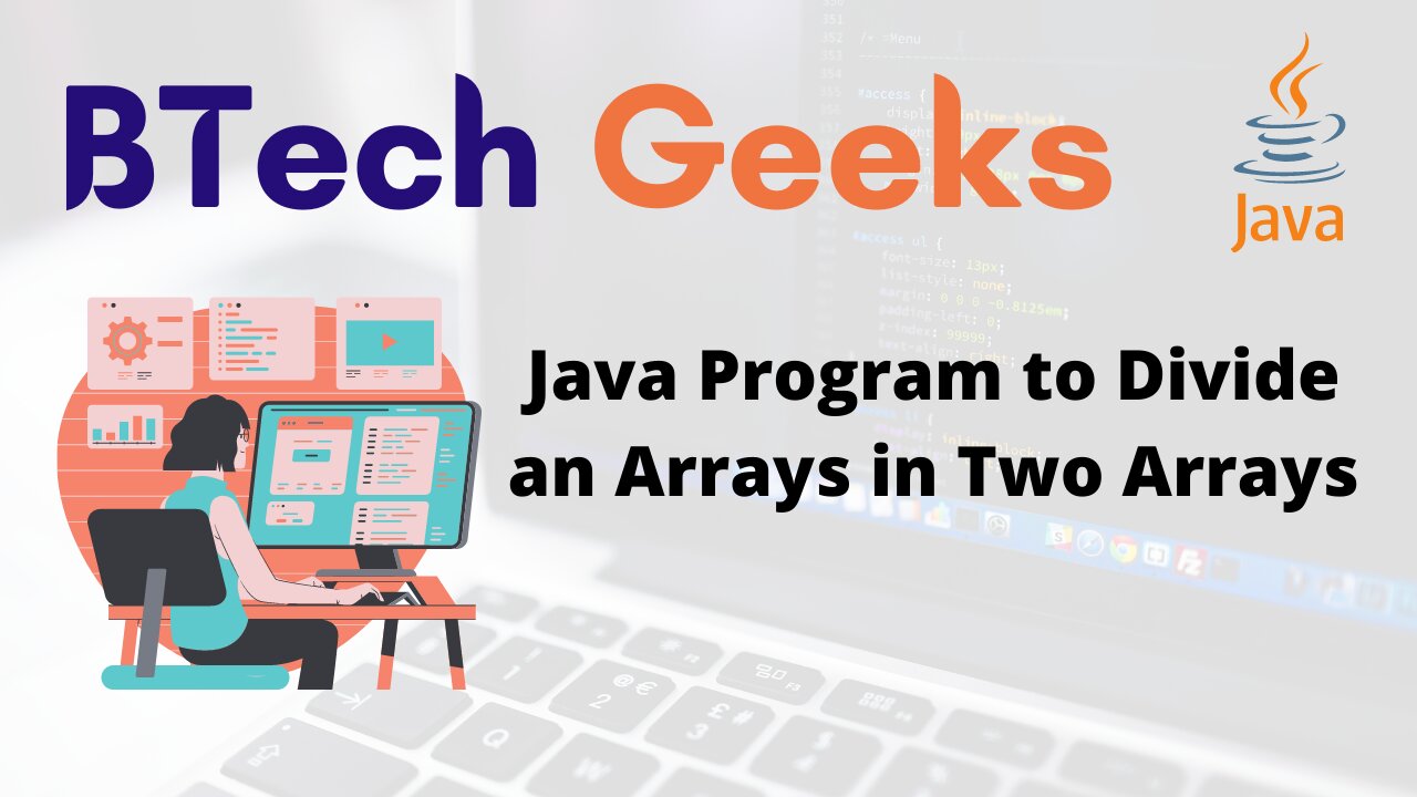 Java Program to Divide an Arrays in Two Arrays