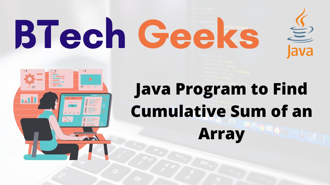 Java Program to Find Cumulative Sum of an Array