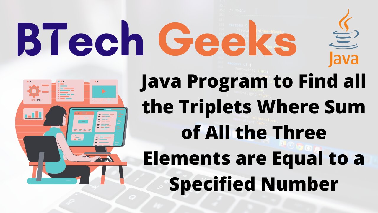 Java Program to Find all the Triplets Where Sum of All the Three Elements are Equal to a Specified Number