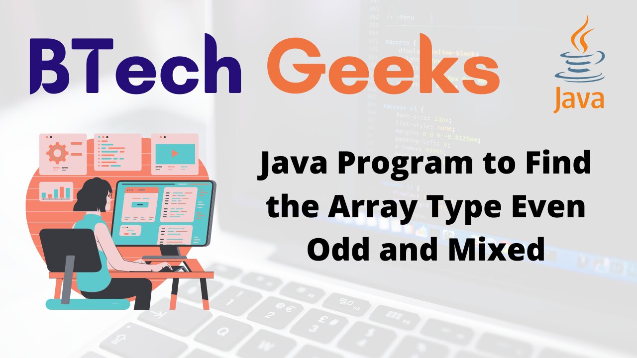 Java Program to Find the Array Type Even Odd and Mixed