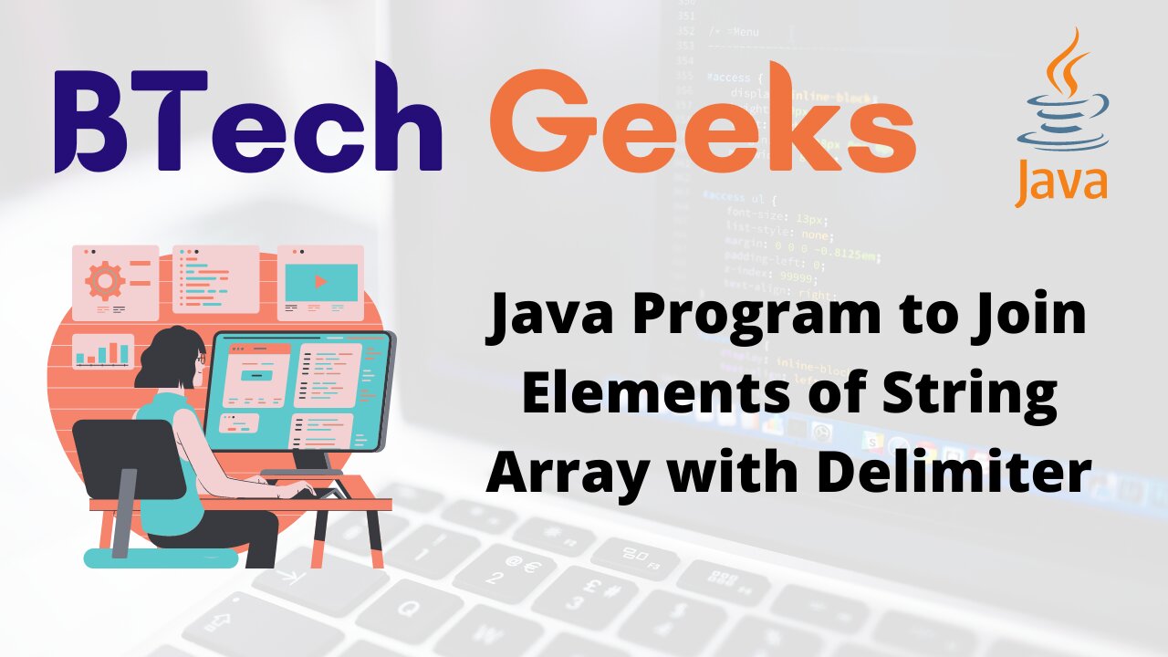 Java Program to Join Elements of String Array with Delimiter