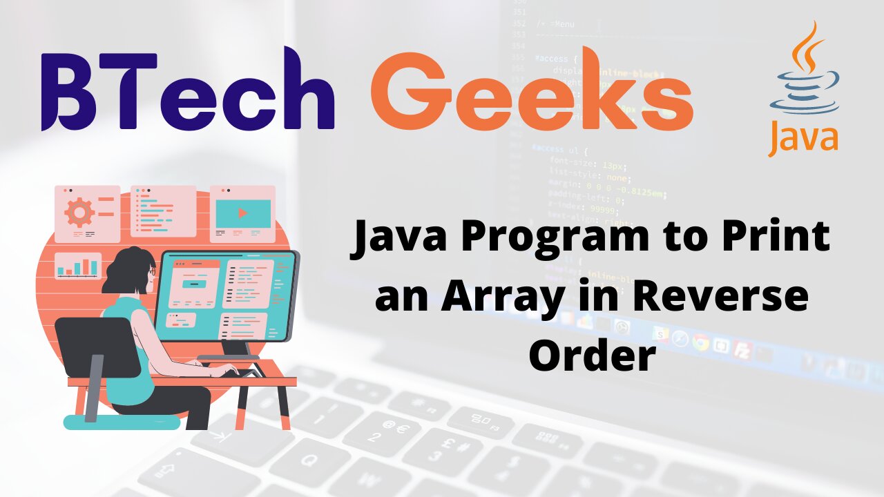 Java Program to Print an Array in Reverse Order