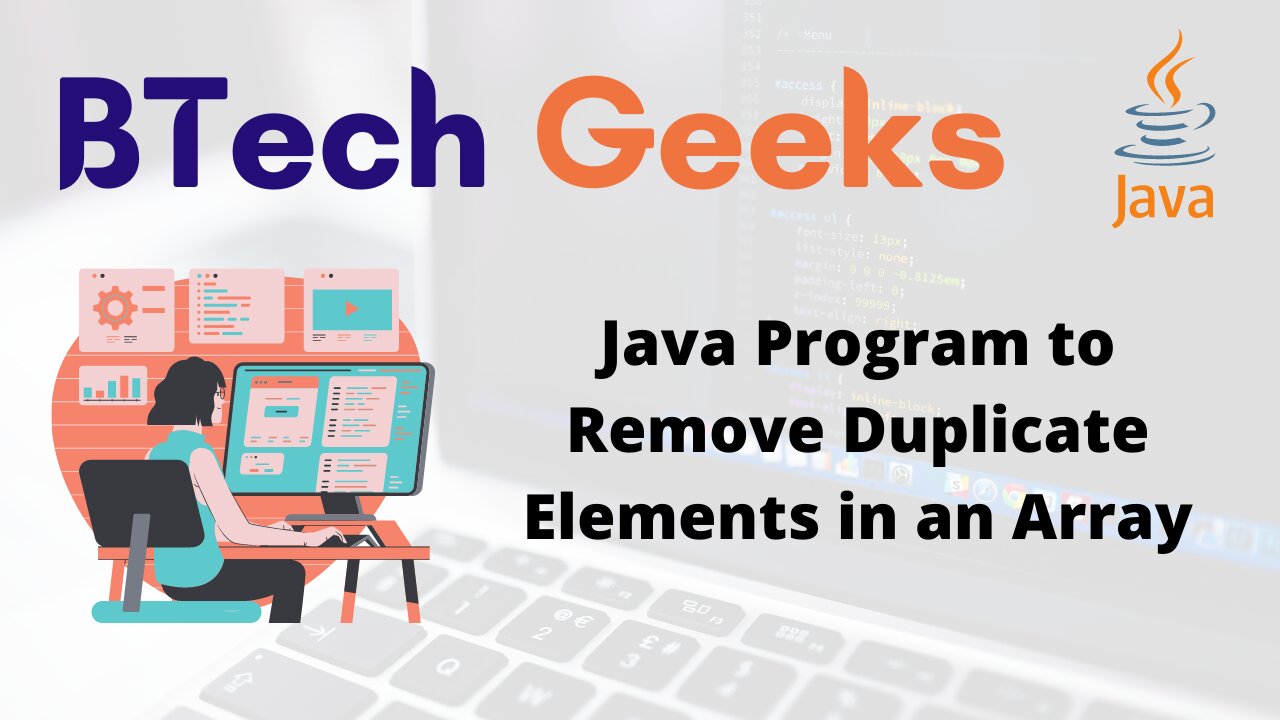 Java Program to Remove Duplicate Elements in an Array