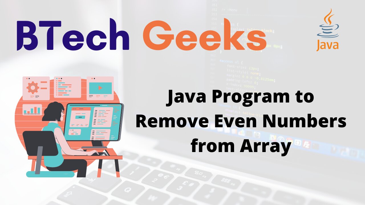 Java Program to Remove Even Numbers from Array