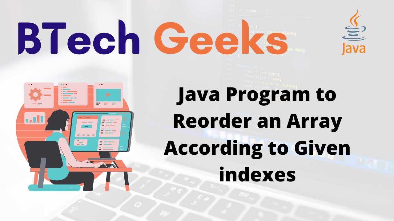 Java Program to Reorder an Array According to Given indexes