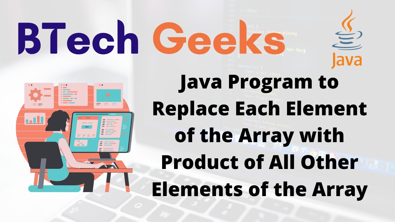 Java Program to Replace Each Element of the Array with Product of All Other Elements of the Array