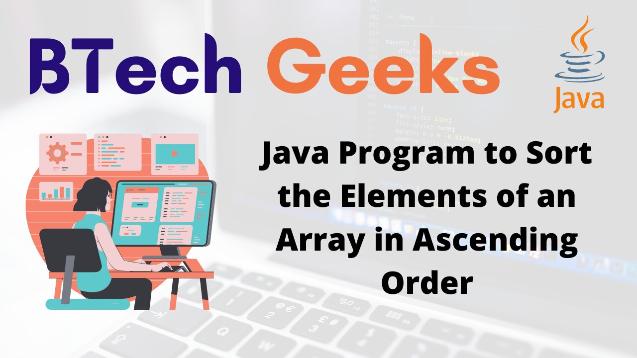 Java Program to Sort the Elements of an Array in Ascending Order