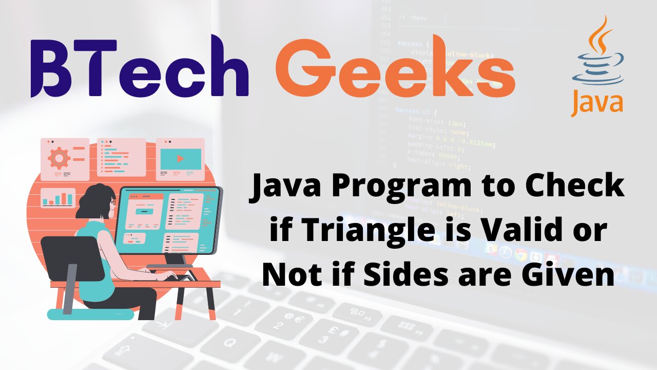 Java Program to Check if Triangle is Valid or Not if Sides are Given