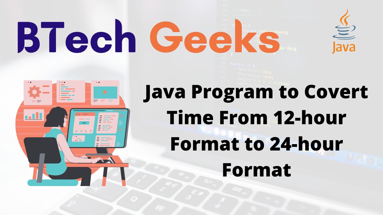 Java Program to Covert Time From 12-hour Format to 24-hour Format