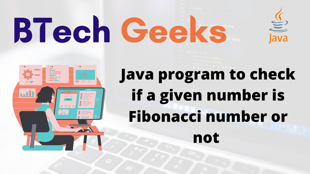 Java program to check if a given number is Fibonacci number or not