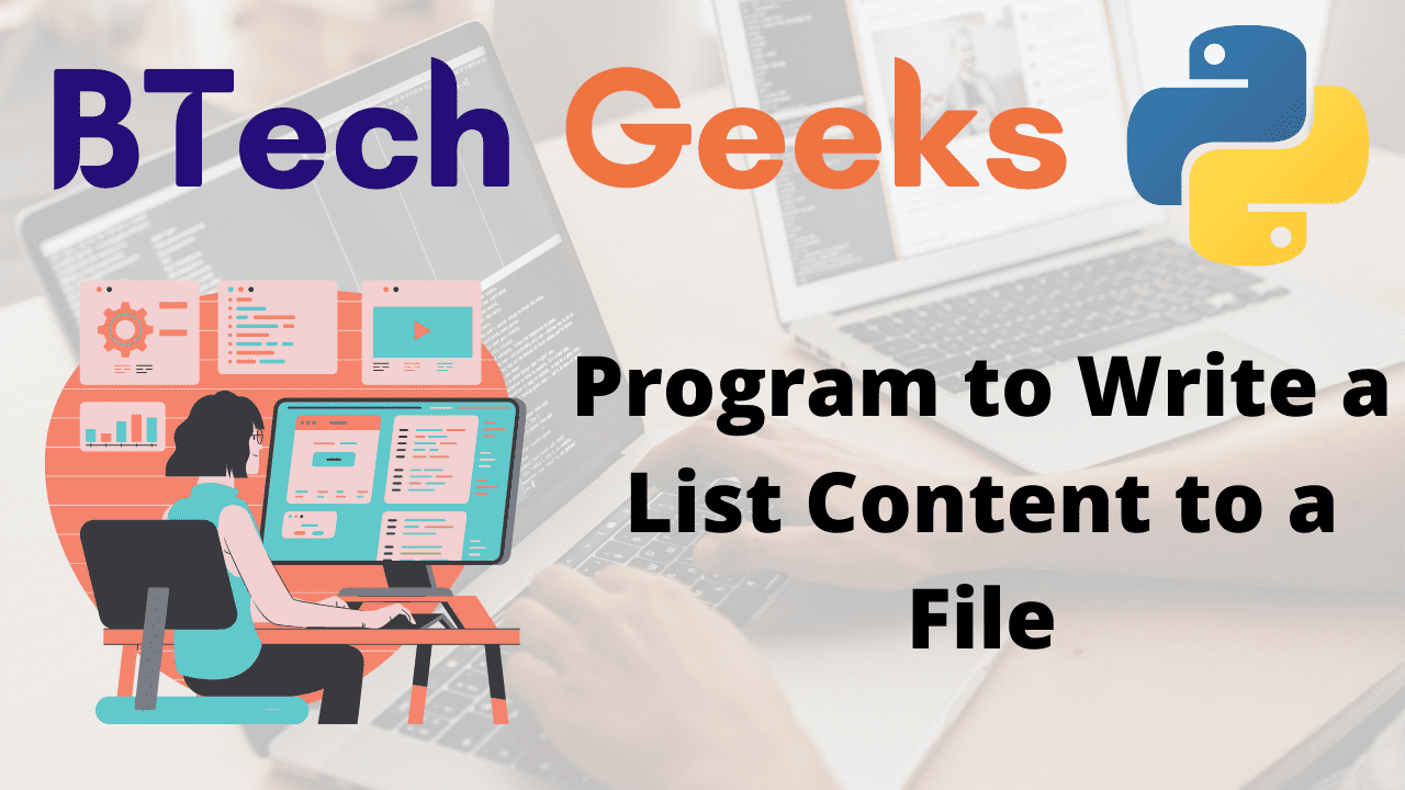 Python Program to Write a List Content to a File