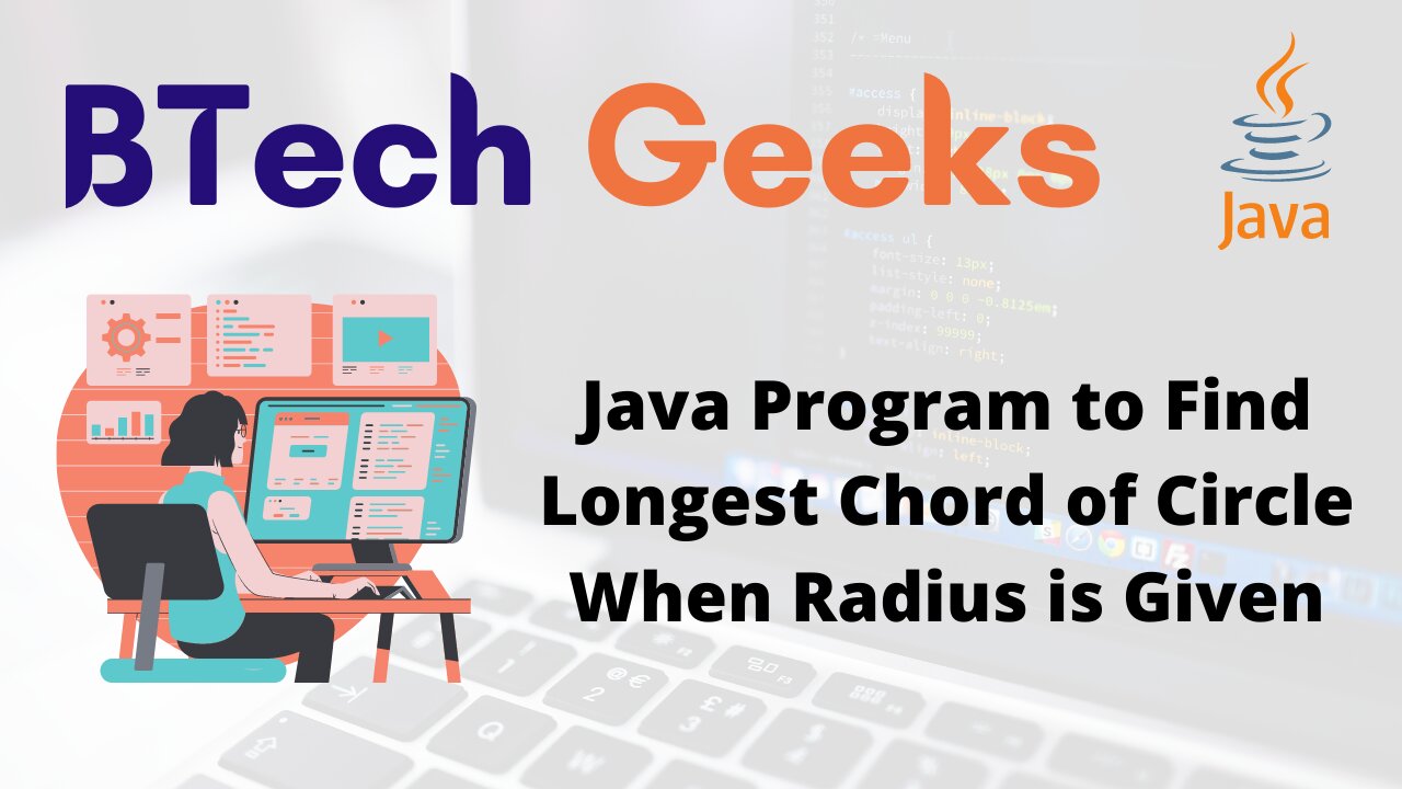 Java Program to Find Longest Chord of Circle When Radius is Given