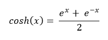 Hyperbolic cosine(cosh) Formula