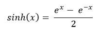 Hyperbolic sine(sinh) formula
