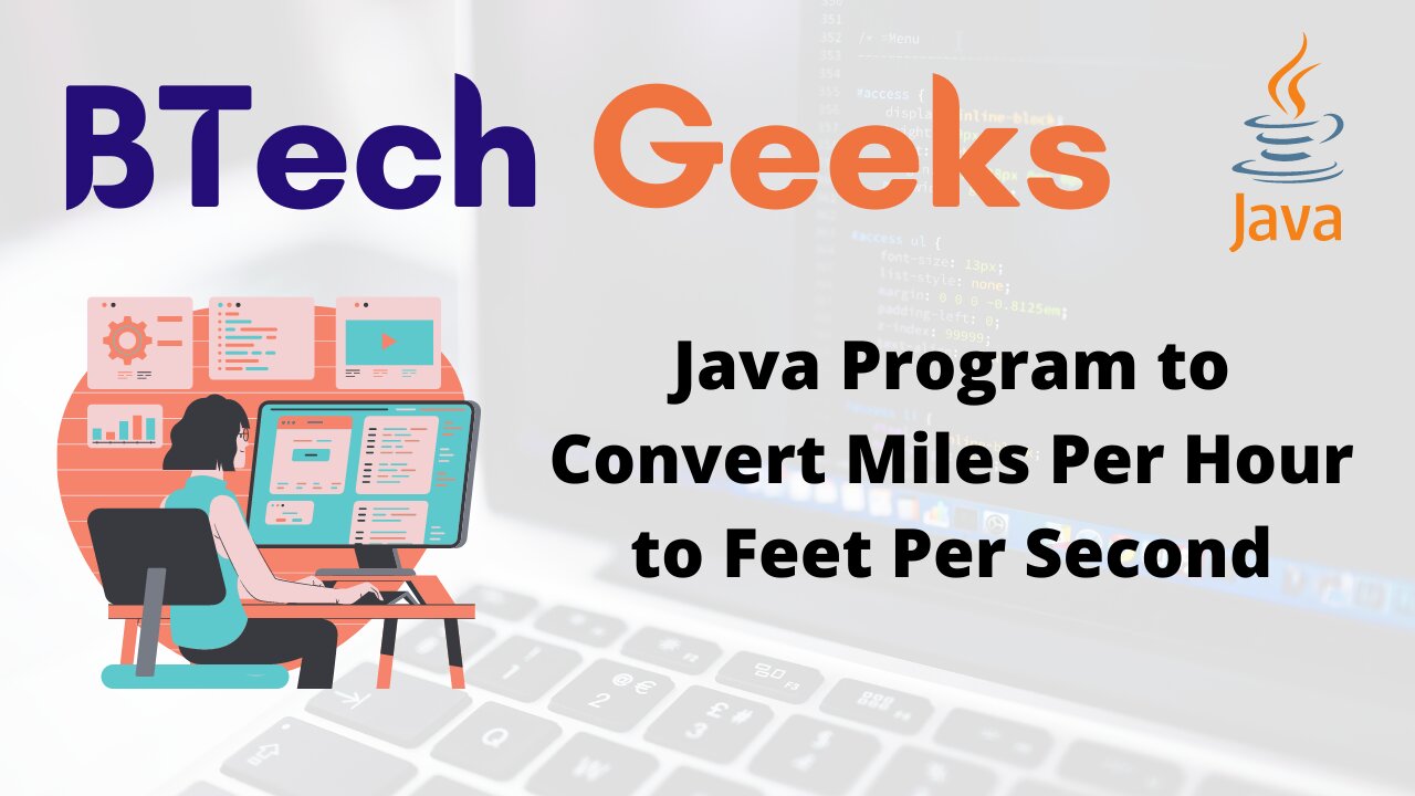 Java Program to Convert Miles Per Hour to Feet Per Second