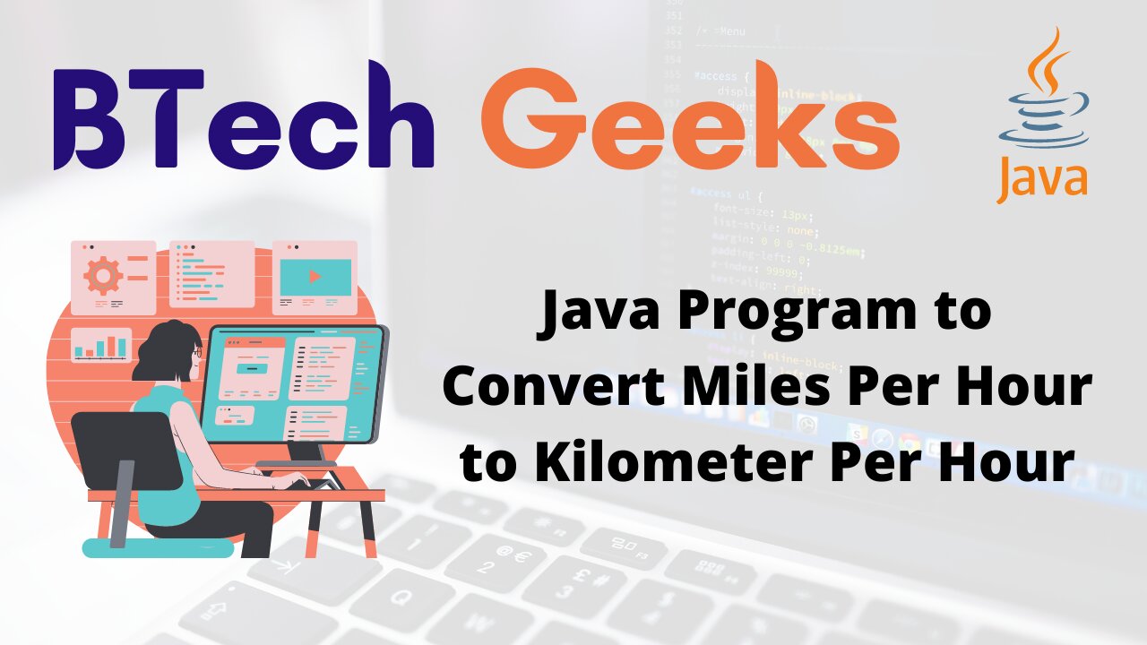 Java Program to Convert Miles Per Hour to Kilometer Per Hour