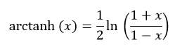 Inverse Hyperbolic Tangent Formula