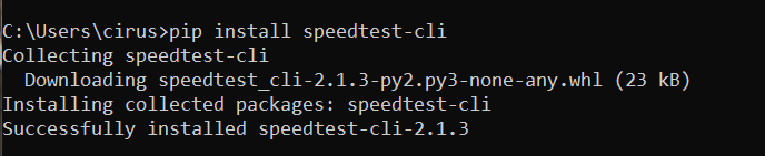 Installing speedtest-cli