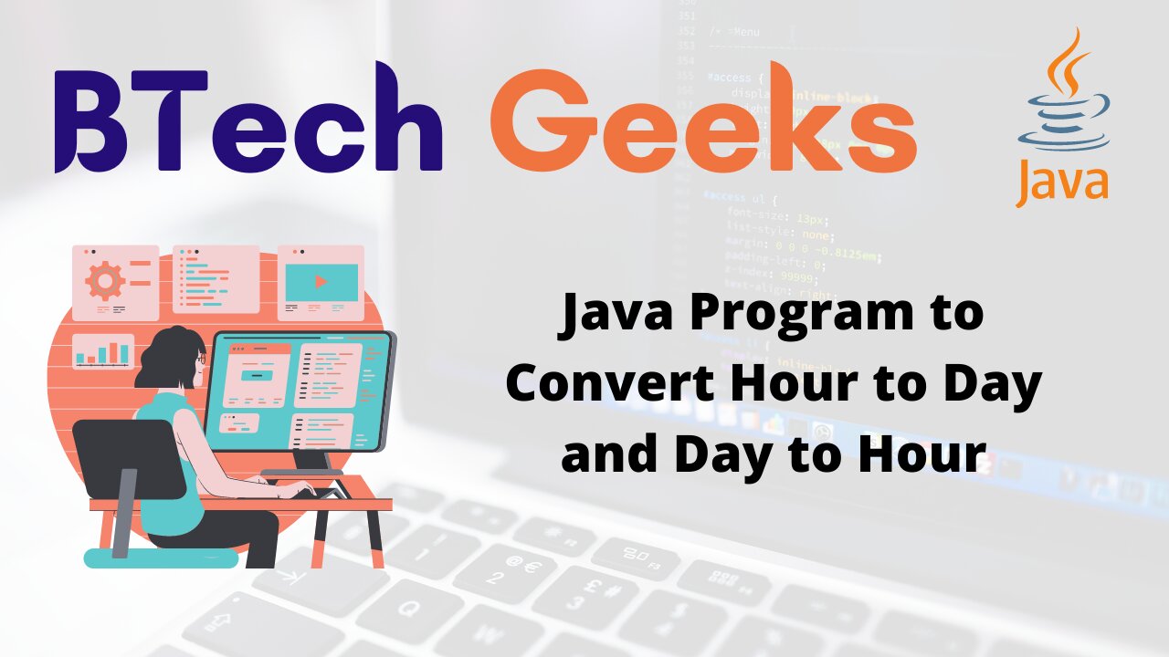 Java Program to Convert Hour to Day and Day to Hour