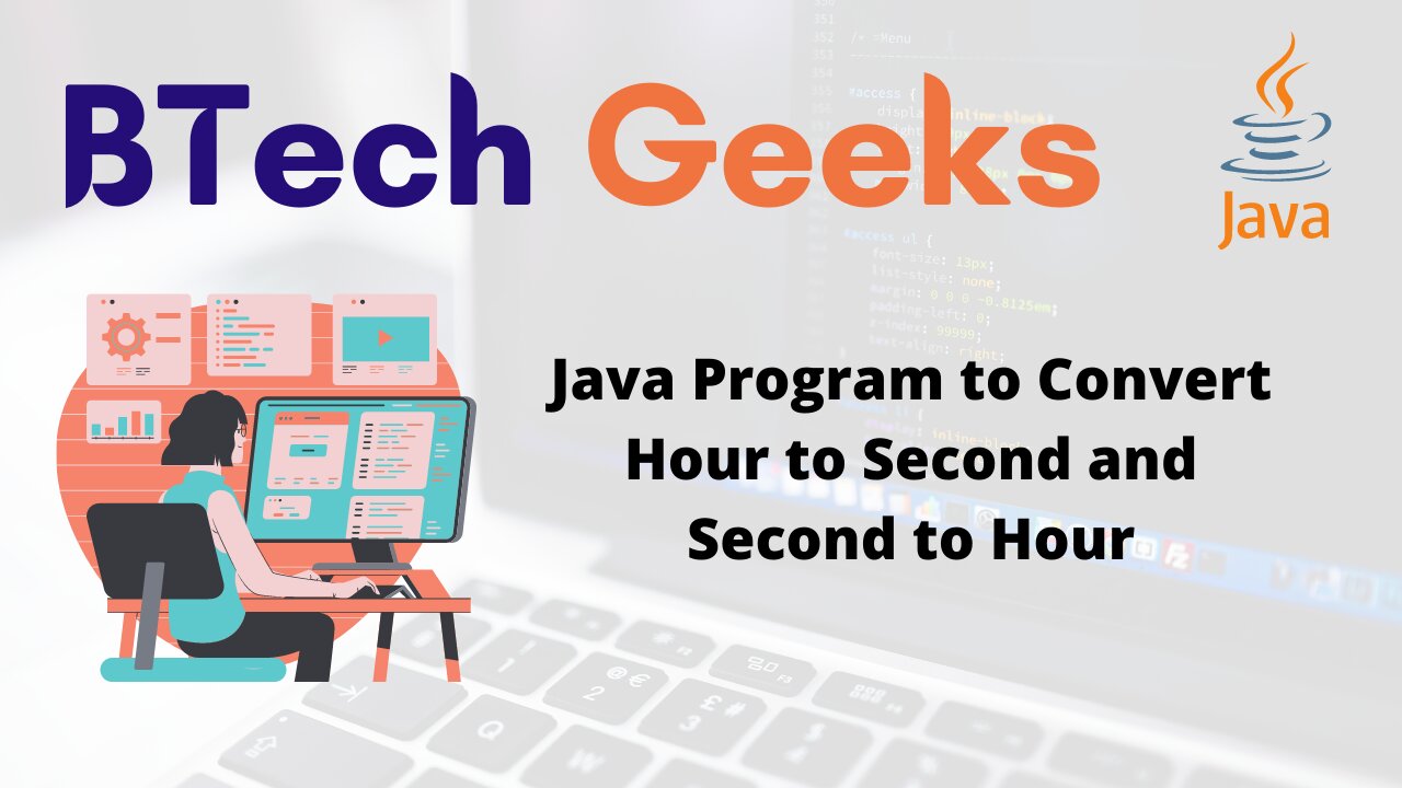 Java Program to Convert Hour to Second and Second to Hour
