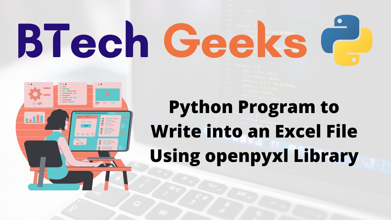 Python Program to Write into an Excel File Using openpyxl Library