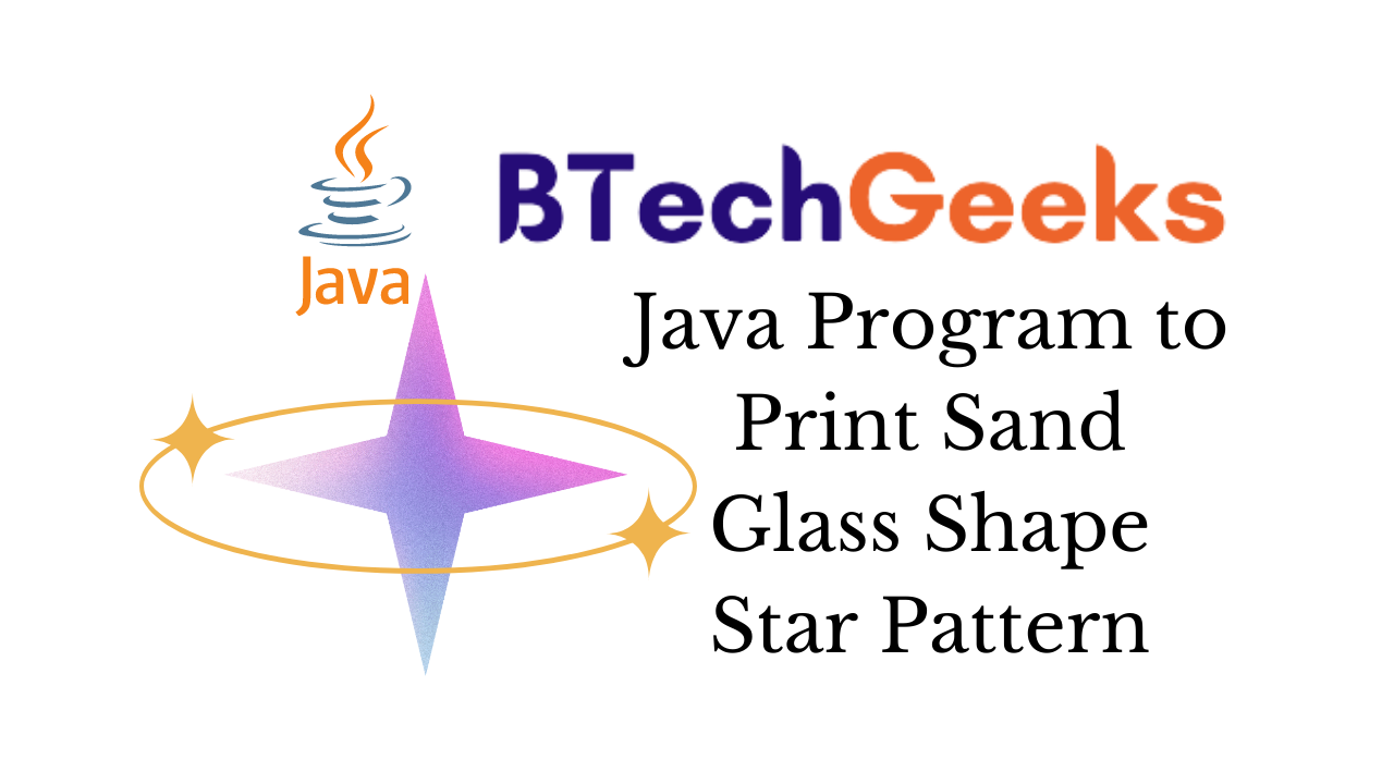 Java Program to Print Sand Glass Shape Star Pattern