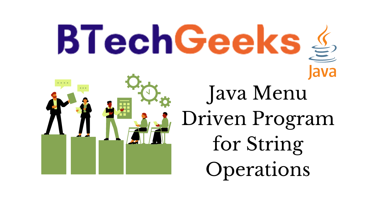 Java Menu Driven Program for String Operations